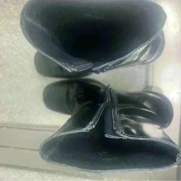 Free People Black Patent Leather Square toe Ankle Boot Retro US 9 - Picture 7 of 11